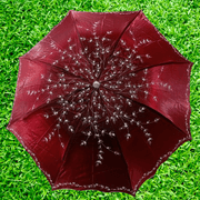 Ladies Fashionable & Elegant Anti-UV Sunshade Umbrella with Print Border Lace